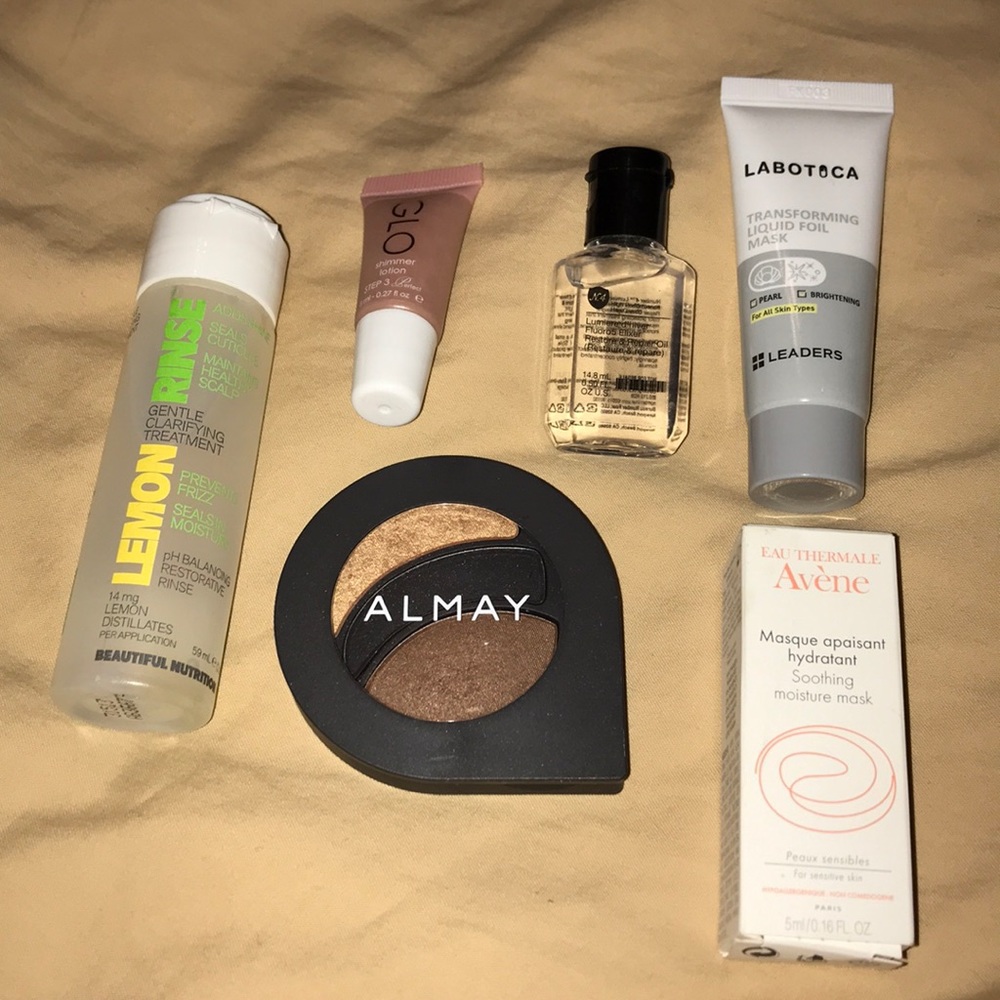 New beauty bundle with face and hair products.